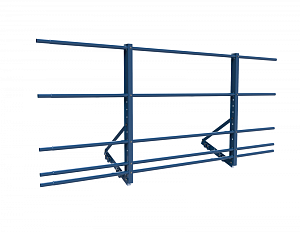 Ограждение ROLLED на Фальцевую кровлю Эконом H=900мм L=2000мм со снегозадержанием с 1-ой доп. трубой