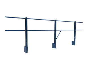 Ограждение кровли ROLLED парапетное сборное ZN H=900мм L=3000мм с 2-я трубами