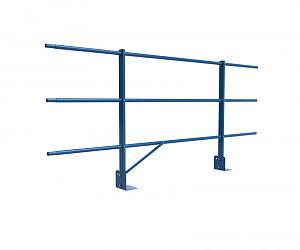 Ограждение DECO парапетное сборное ХК H=900мм L=2000мм с 1-ой доп. трубой (ТУ)