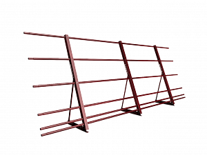 Ограждение кровли со снегозадержанием на Фальц H=1200мм L=3000мм Эконом RAL 3003 (5 Труб)