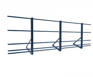 Ограждение кровли ROLLED ZN Универсальное H=900мм L=3000мм со снегозадержанием с 1-й доп. трубой