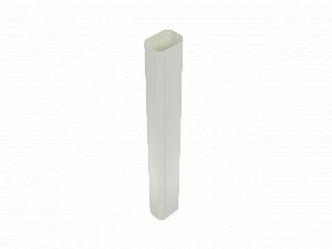 Труба водосточная прямоугольная, длина 1 м., RAL 9010 (Белый)