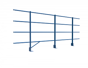 Ограждение DECO парапетное сборное ХК H=1200мм L=3000мм с 2-я доп. трубами (ТУ)