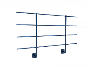 Ограждение кровли ROLLED парапетное сварное угловое H=1200мм L=2000мм с 4-я трубами