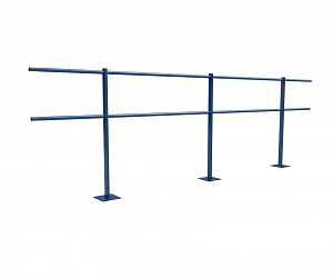 Ограждение кровли ROLLED парапетное сварное H=900мм L=3000мм с 2-я трубами