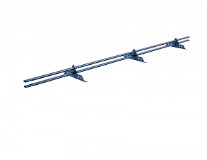 Снегозадержатель трубчатый DECO ОЦ с плоскоовальной трубой d40/20мм L=3000мм (3 опоры 1,5мм)