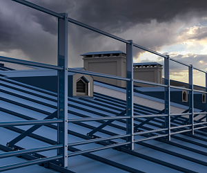 Ограждение кровли ROLLED Оптимальное на Фальцевую кровлю H=900 L=2000мм со снегозадержанием с 1-ой доп.трубой