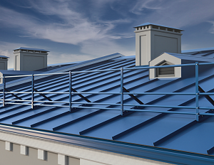 Ограждение кровли ROLLED Оптимальное на Фальцевую кровлю H=600 L=2000мм со снегозадержанием