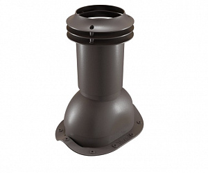 Выход вентиляции канализации для металлочерепицы Viotto серо-коричневый (RAL 8019)