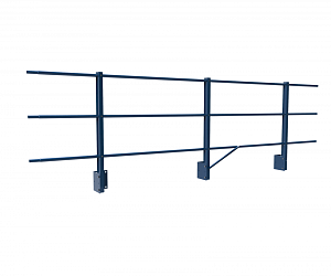 Ограждение кровли ROLLED парапетное сборное ХК H=900мм L=3000мм с 3-я трубами