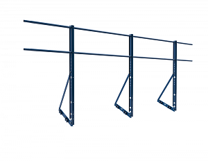 Ограждение ROLLED на Фальцевую кровлю Эконом H=1200мм L=3000мм с 2-я трубами