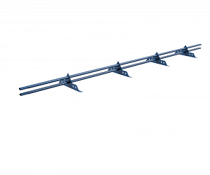 Снегозадержатель DECO ХК с плоскоовальной трубой d40/20мм L=3000мм (4 опоры 1,5мм)