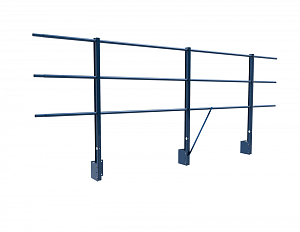 Ограждение кровли ROLLED парапетное сборное ХК H=1200мм L=3000мм с 3-я трубами