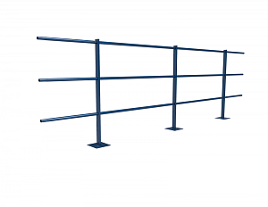 Ограждение кровли ROLLED парапетное сварное H=900мм L=3000мм с 3-я трубами