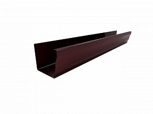 Желоб водосточный прямоугольный, длина 2.5 м., RAL 3005 (Винно-красный)