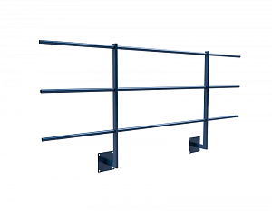 Ограждение кровли ROLLED парапетное сварное угловое H=900мм L=2000мм с 3-я трубами