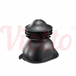 Универсальный выход вентиляции для металлочерепицы Viotto черный (RAL 9005)