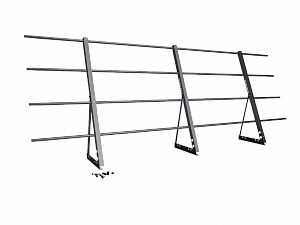 Ограждение кровли H=1200мм L=3000мм Zn RAL 7024 (3 Трубы)