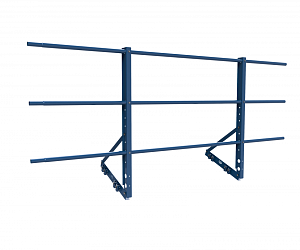 Ограждение ROLLED на Фальцевую кровлю Эконом H=900мм L=2000мм с 1-ой доп. трубой