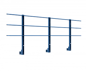 Ограждение кровли "РОЛЛЕД+" парапетное сборное ОЦ H=1200 L=3000мм с 1-ой доп. трубой ГОСТ 53254-2009