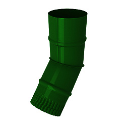 Колено водостока, диаметр 110 мм, Порошковое покрытие, RAL 6005 (Зеленый мох)