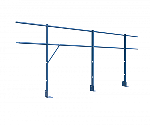 Ограждение DECO парапетное сборное ZN H=1200мм L=3000мм с 2-я трубами (ТУ)