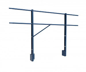 Ограждение кровли ROLLED парапетное сборное ZN H=1200мм L=2000мм с 2-я трубами