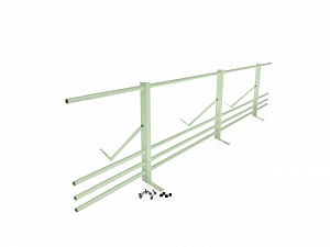 Ограждение кровли упрощенное со снегозадержанием H=600мм L=3000мм Эконом RAL 6019