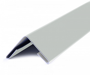 Угол внешний металлический, 2м, Порошковое покрытие, RAL 9010 (Белый)