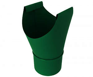 Воронка сливная, диаметр 125/90 мм, Порошковое покрытие, RAL 6005 (Зеленый мох)