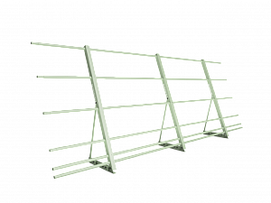 Ограждение кровли со снегозадержанием на Фальц H=1200мм L=3000мм Эконом RAL 6019 (5 Труб)