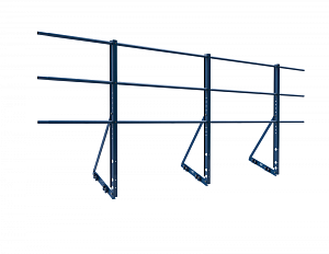 Ограждение ROLLED на Фальцевую кровлю Эконом H=1200мм L=3000мм с 1-ой доп. трубой