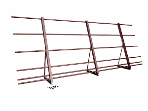 Ограждение кровли со снегозадержанием H=1200мм L=3000мм Zn RAL 3009 (5 Труб)