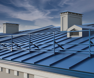 Ограждение кровли ROLLED Оптимальное на Фальцевую кровлю H=600 L=2000мм со снегозадержанием