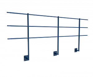 Ограждение кровли ROLLED парапетное сварное угловое H=1200мм L=3000мм с 3-я трубами