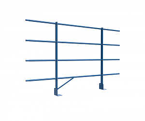 Ограждение DECO парапетное сборное ХК H=1200мм L=2000мм с 2-я доп. трубами (ТУ)
