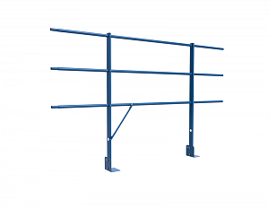 Ограждение DECO парапетное сборное ZN H=1200мм L=2000мм с 1-й доп. трубой (ТУ)