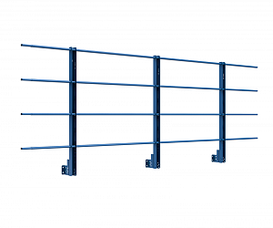 Ограждение кровли "РОЛЛЕД+" парапетное сборное ХК H=1200 L=3000мм с 2-я доп. трубами ГОСТ 53254-2009