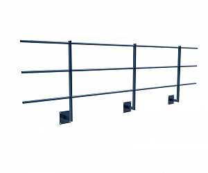 Ограждение кровли ROLLED парапетное сварное угловое H=900мм L=3000мм с 3-я трубами