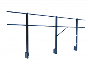 Ограждение кровли ROLLED парапетное сборное ZN H=1200мм L=3000мм с 2-я трубами