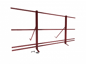 Ограждение кровли упрощенное со снегозадержанием H=900мм L=2000мм Zn RAL 3003