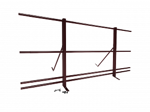 Ограждение кровли упрощенное со снегозадержанием H=900мм L=2000мм Zn RAL 3005
