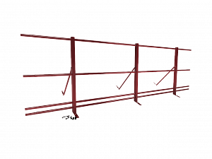 Ограждение кровли упрощенное со снегозадержанием H=900мм L=3000мм Zn RAL 3003