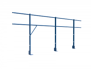 Ограждение DECO парапетное сборное ХК H=1200мм L=3000мм с 2-я трубами (ТУ)