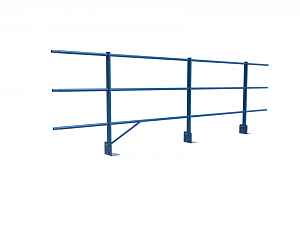 Ограждение DECO парапетное сборное ХК H=900мм L=3000мм с 1-ой доп. трубой (ТУ)