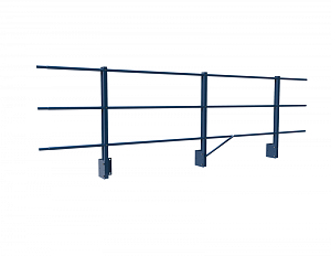 Ограждение кровли ROLLED парапетное сборное ZN H=900мм L=3000мм с 3-я трубами